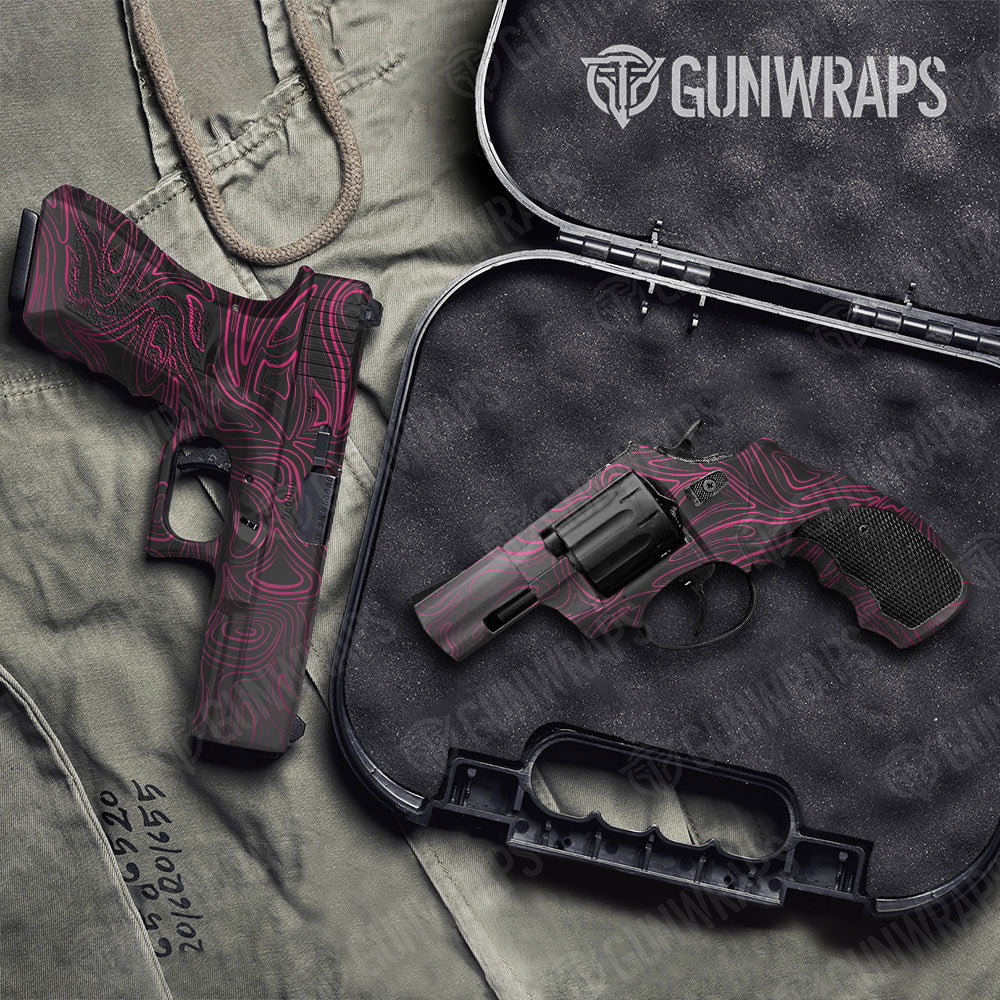 Damascus Magenta Gun Skin Vinyl Wrap