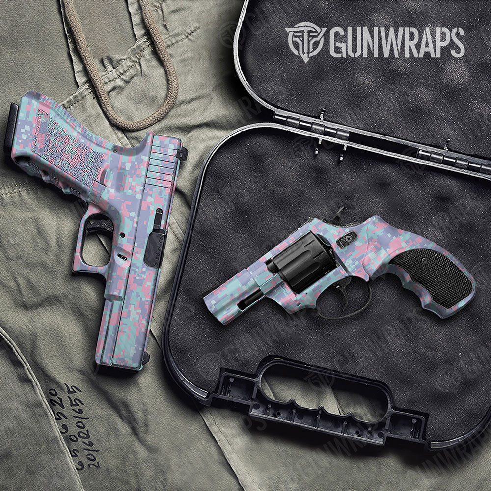 Digital Cotton Candy Gun Skin Vinyl Wrap