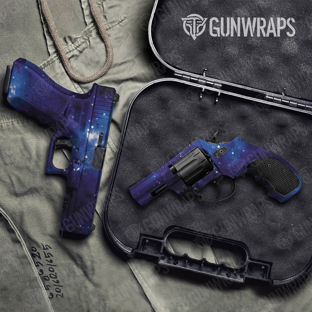 Galaxy Blue Gun Skin Vinyl Wrap