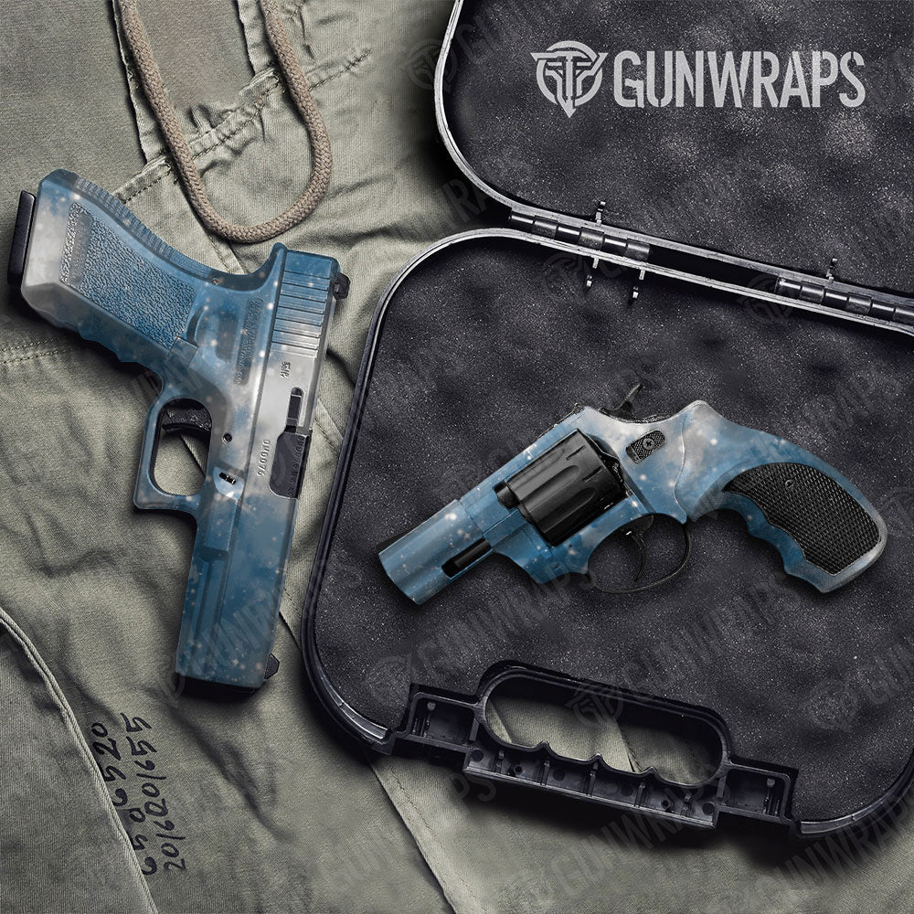 Galaxy Light Blue Gun Skin Vinyl Wrap