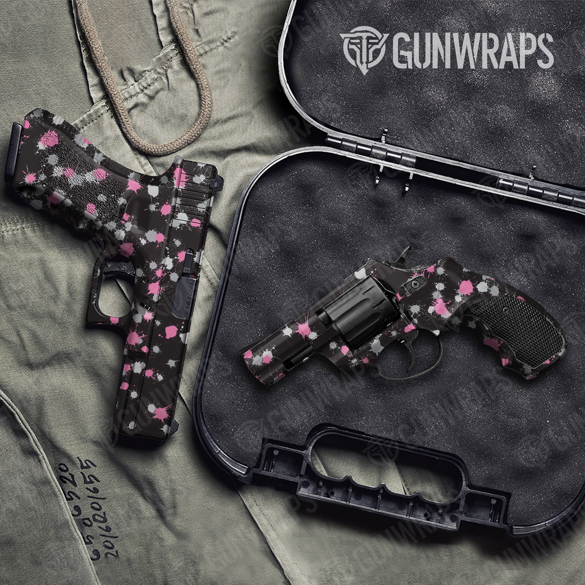 Paintball Pink Tiger Gun Skin Vinyl Wrap