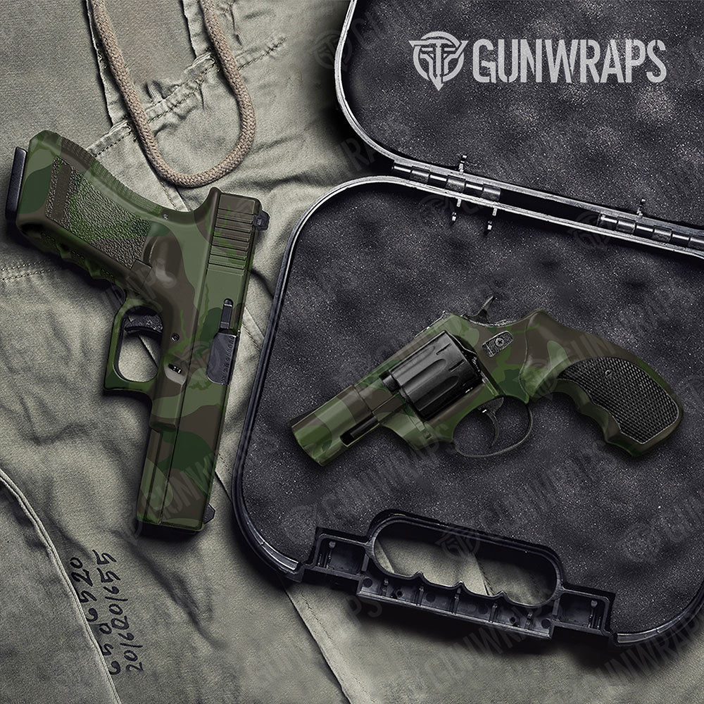 Ragged Army Dark Green Gun Skin Vinyl Wrap