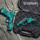 Ragged Elite Tiffany Blue Gun Skin Vinyl Wrap