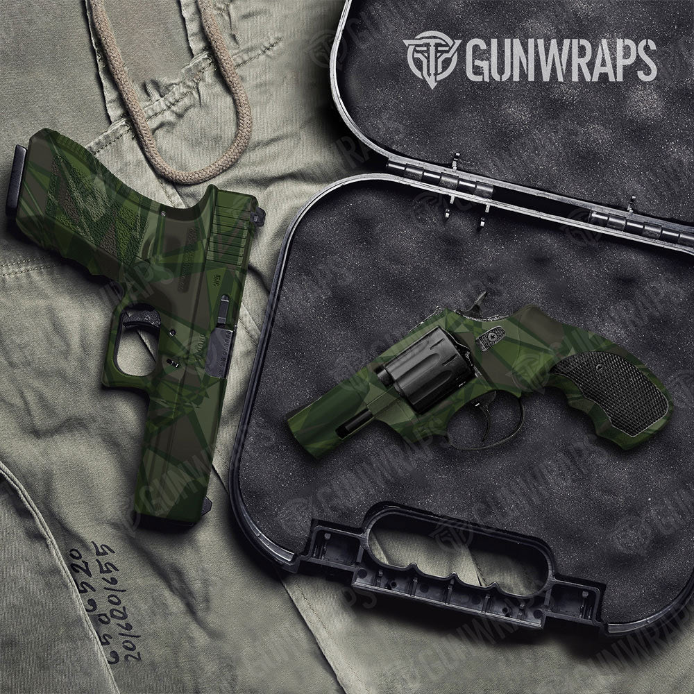 Sharp Army Dark Green Gun Skin Vinyl Wrap