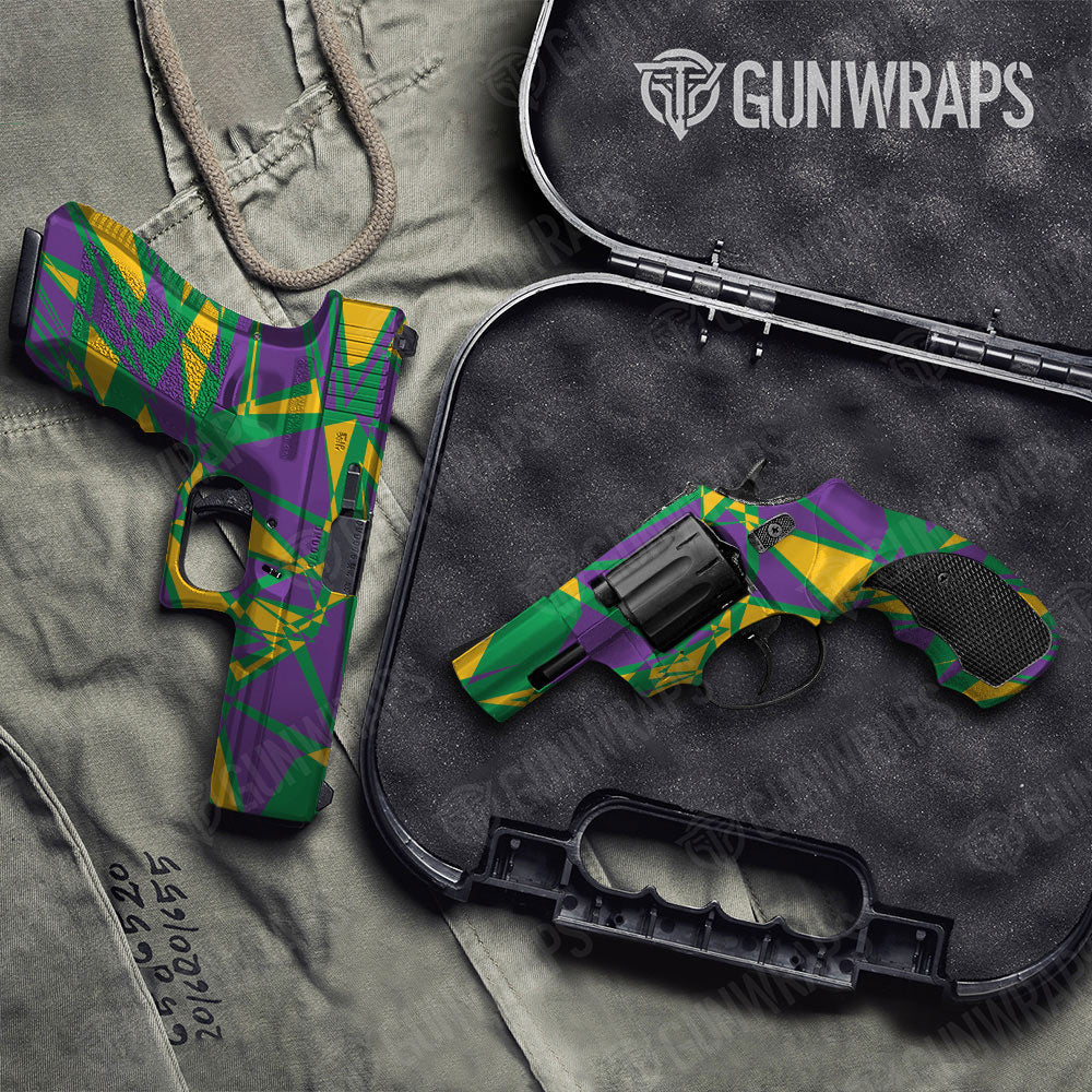 Sharp Mardi Gras Gun Skin Vinyl Wrap