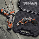Shattered Orange Tiger Gun Skin Vinyl Wrap