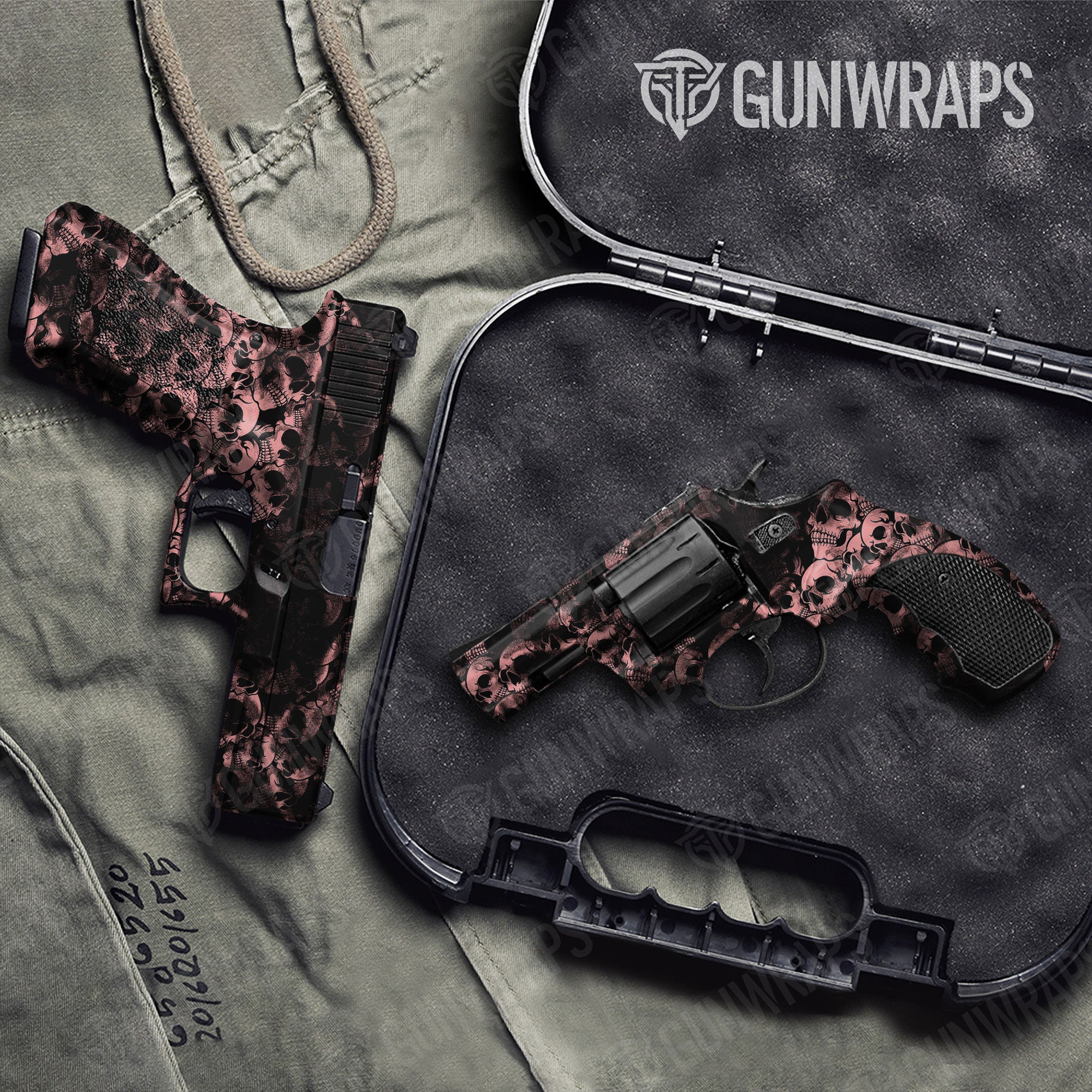 Skull Salmon Gun Skin Vinyl Wrap