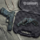 Stone Blue Bordeaux Marble Gun Skin Vinyl Wrap
