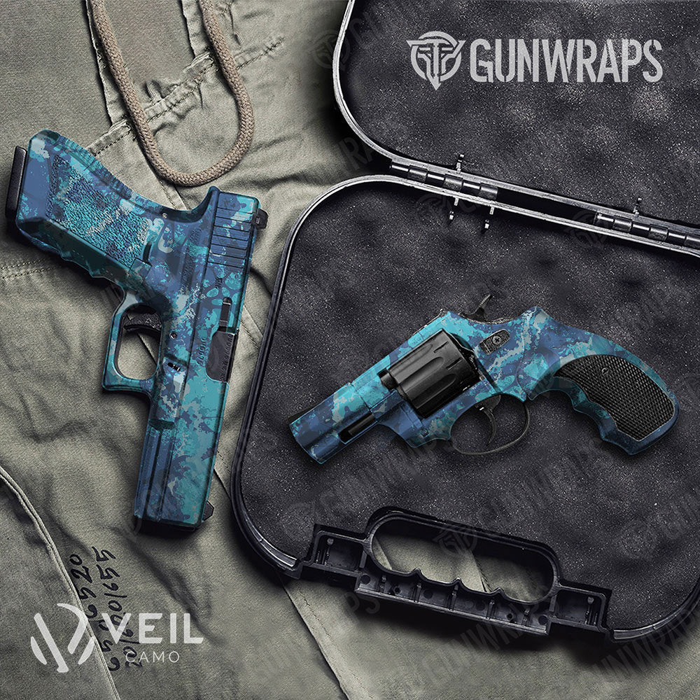 Veil Stoke Aqua Gun Skin Vinyl Wrap