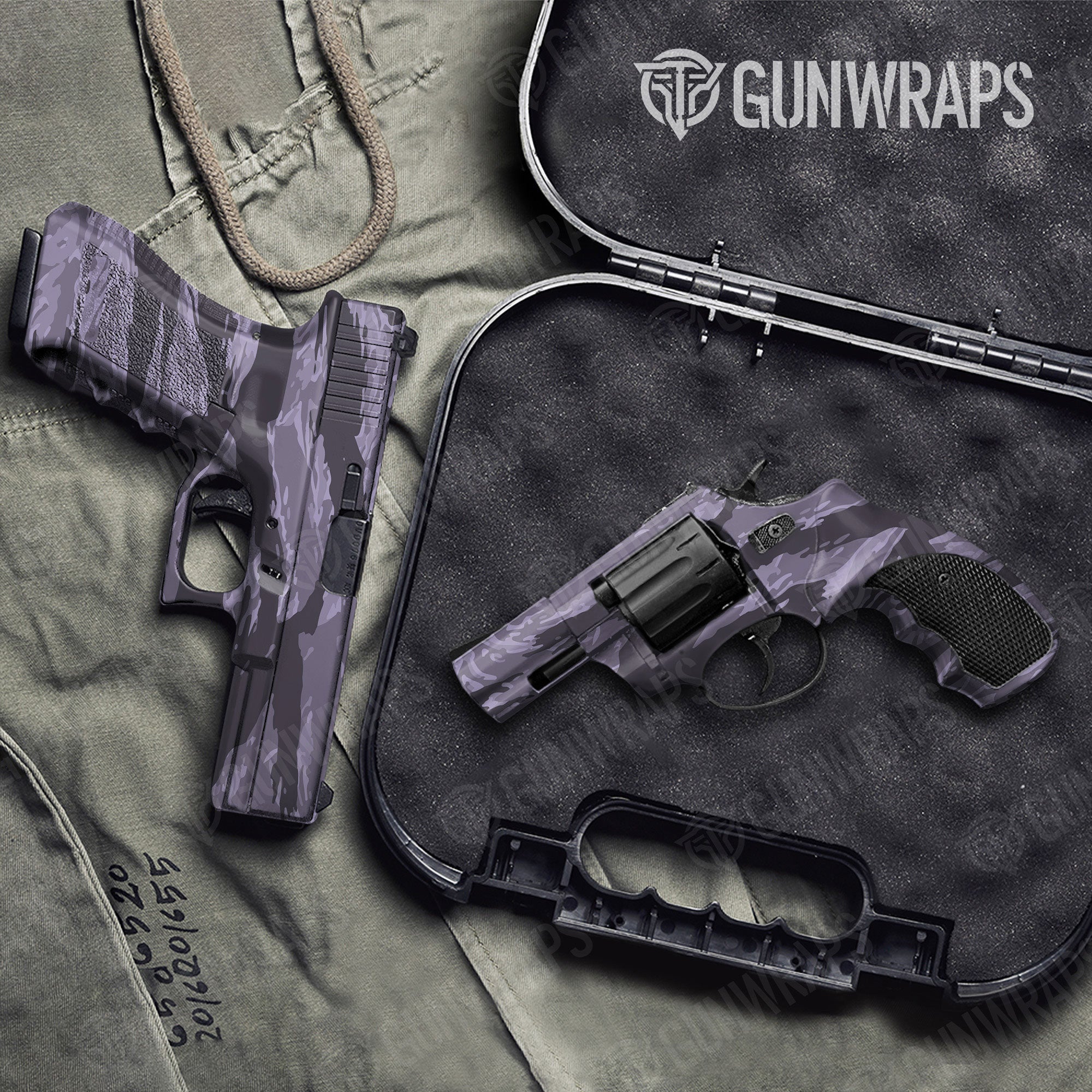 Vietnam Tiger Stripe Lilac Gun Skin Vinyl Wrap