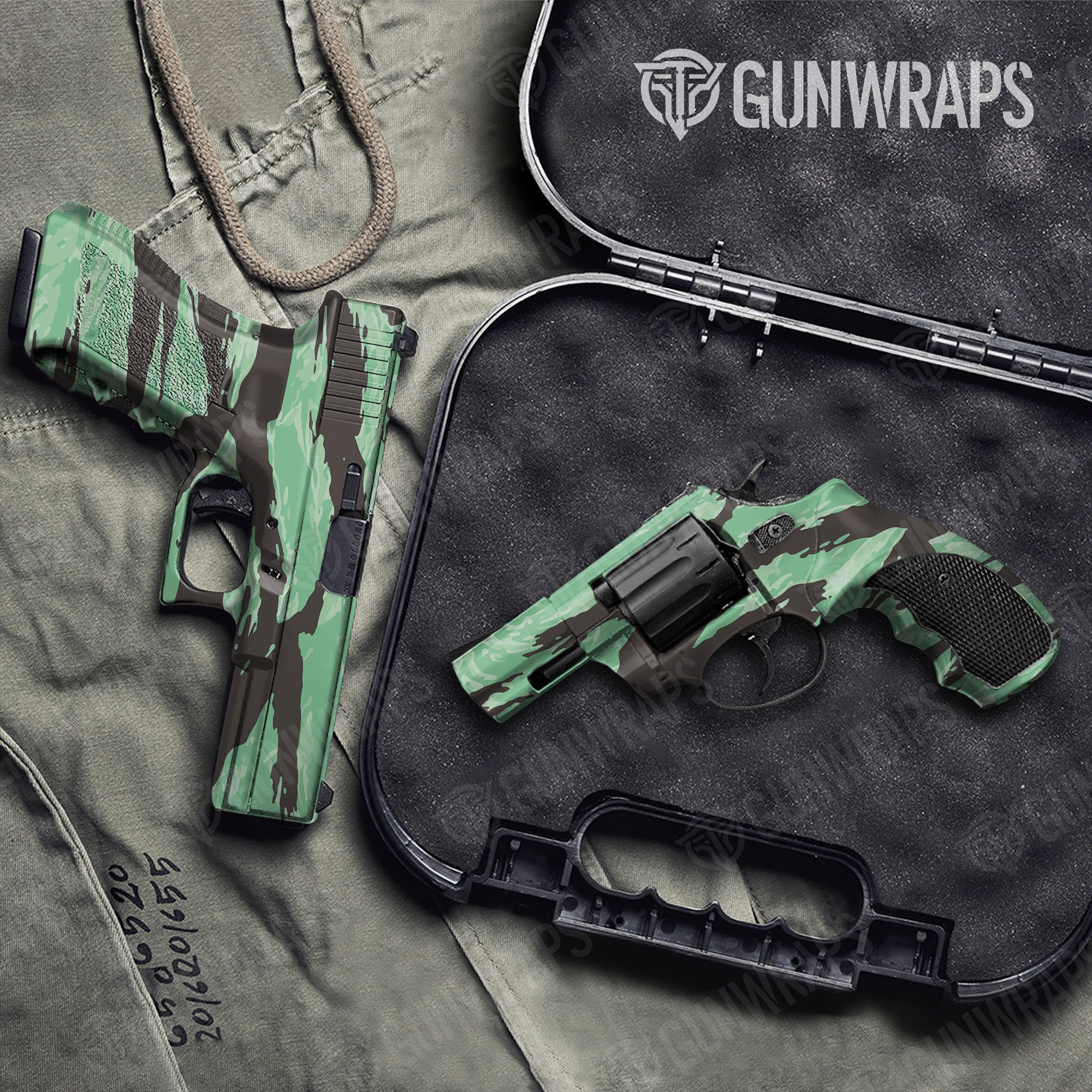 Vietnam Tiger Stripe Mint Chocolate Chip Gun Skin Vinyl Wrap
