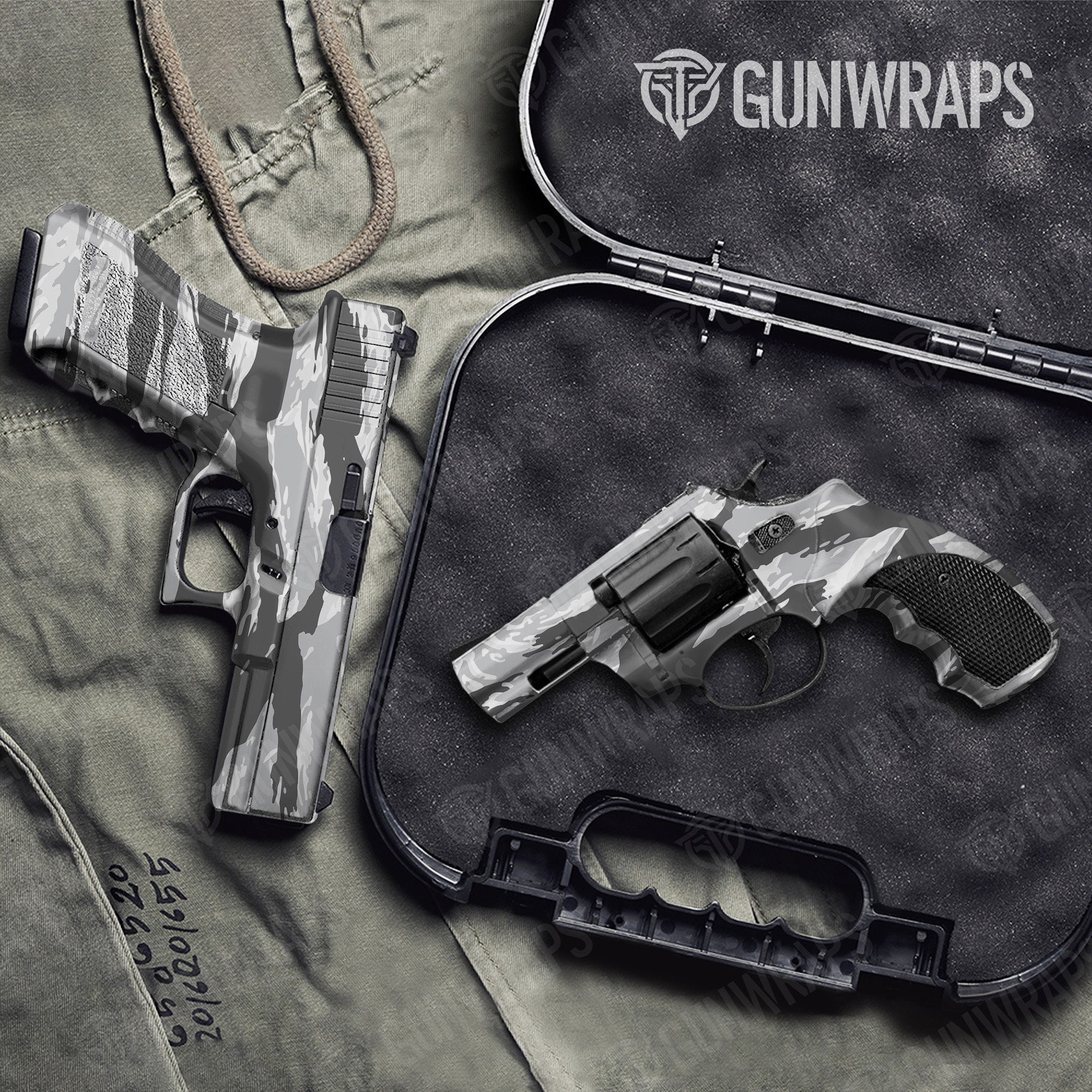 Vietnam Tiger Stripe Snow Gun Skin Vinyl Wrap