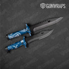 Bandana Blue And White Gun Skin Vinyl Wrap