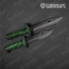 Bandana Green And Black Gun Skin Vinyl Wrap