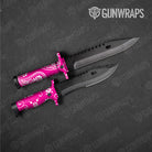 Bandana Magenta And White Gun Skin Vinyl Wrap