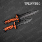 Bandana Orange And Black Gun Skin Vinyl Wrap