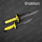 Bandana Yellow And White Gun Skin Vinyl Wrap