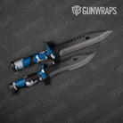 Classic Blue Tiger Gun Skin Vinyl Wrap
