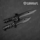 Damascus Black Gun Skin Vinyl Wrap