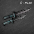 Damascus Tiffany Blue Gun Skin Vinyl Wrap