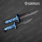 Digital Cool Blue Gun Skin Vinyl Wrap
