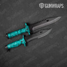 Digital Elite Tiffany Blue Gun Skin Vinyl Wrap