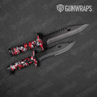 Digital Red Tiger Gun Skin Vinyl Wrap