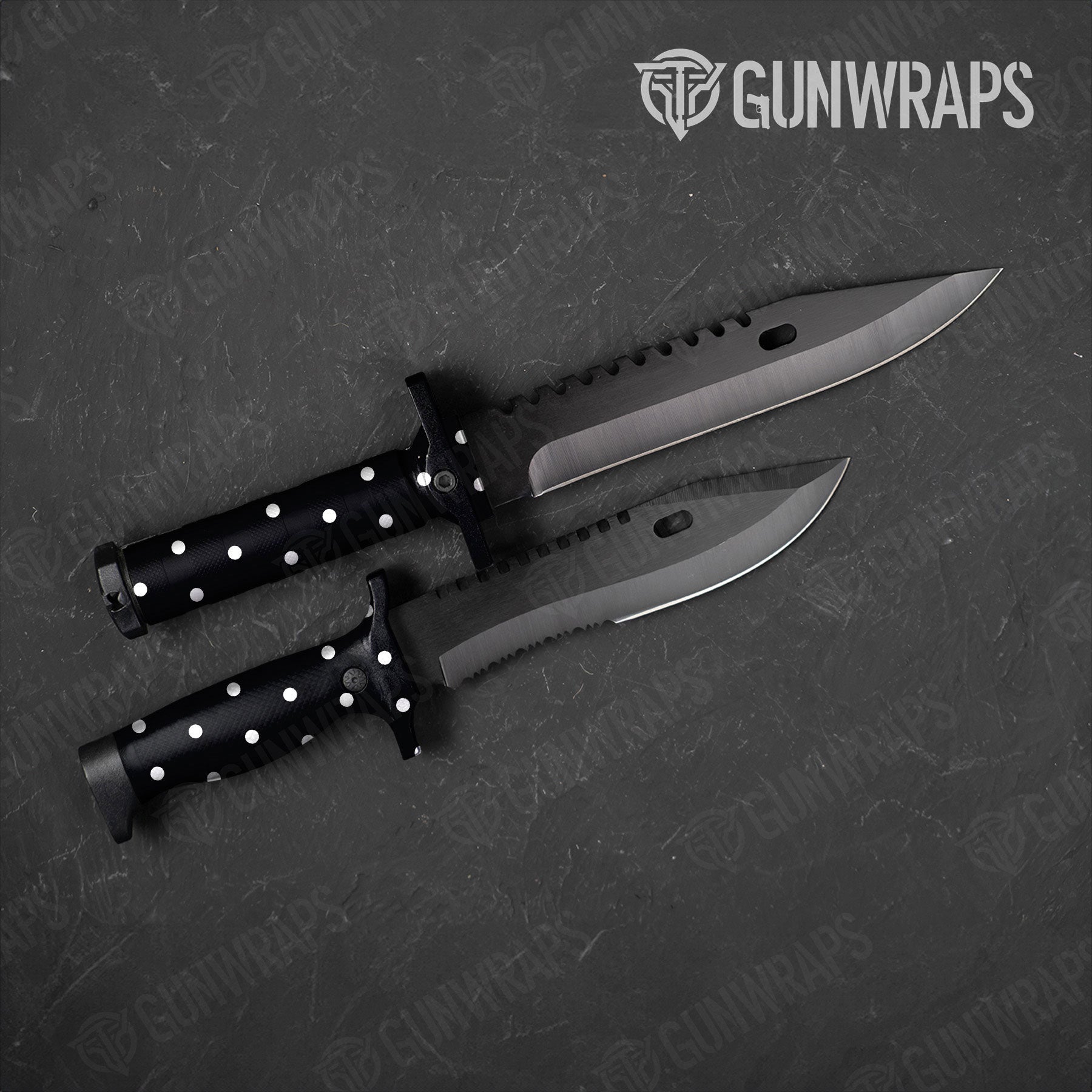 Dotted Black Gun Skin Vinyl Wrap