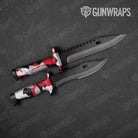 Ragged Red Tiger Gun Skin Vinyl Wrap