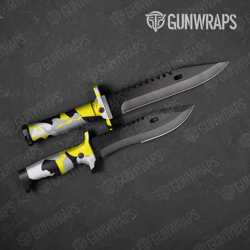 Ragged Yellow Tiger Gun Skin Vinyl Wrap