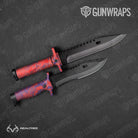 Realtree WAV3 Red Blue Gun Skin Vinyl Wrap
