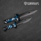 Sharp Blue Tiger Gun Skin Vinyl Wrap