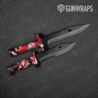 Sharp Red Tiger Gun Skin Vinyl Wrap