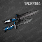 Shattered Blue Tiger Gun Skin Vinyl Wrap