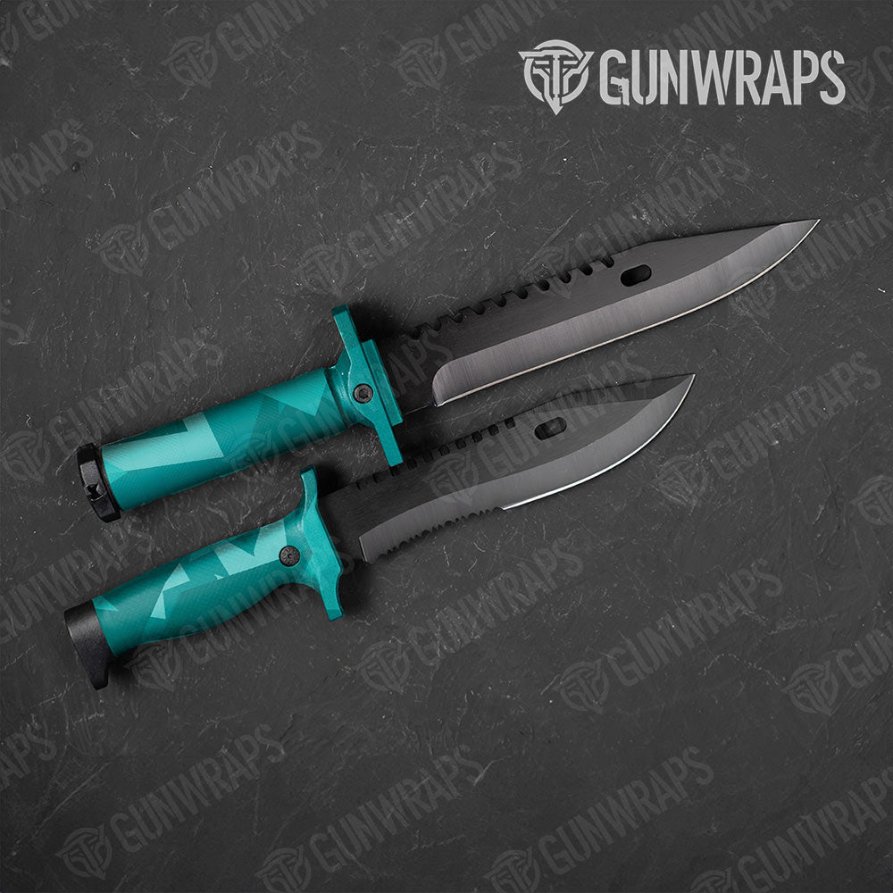 Shattered Elite Tiffany Blue Gun Skin Vinyl Wrap