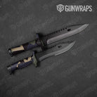 Shattered Militant Blue Gun Skin Vinyl Wrap