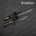 Shattered Militant Charcoal Gun Skin Vinyl Wrap