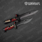 Shattered Militant Red Gun Skin Vinyl Wrap