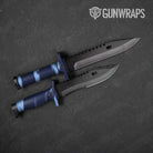 Shredded Blue Urban Night Gun Skin Vinyl Wrap