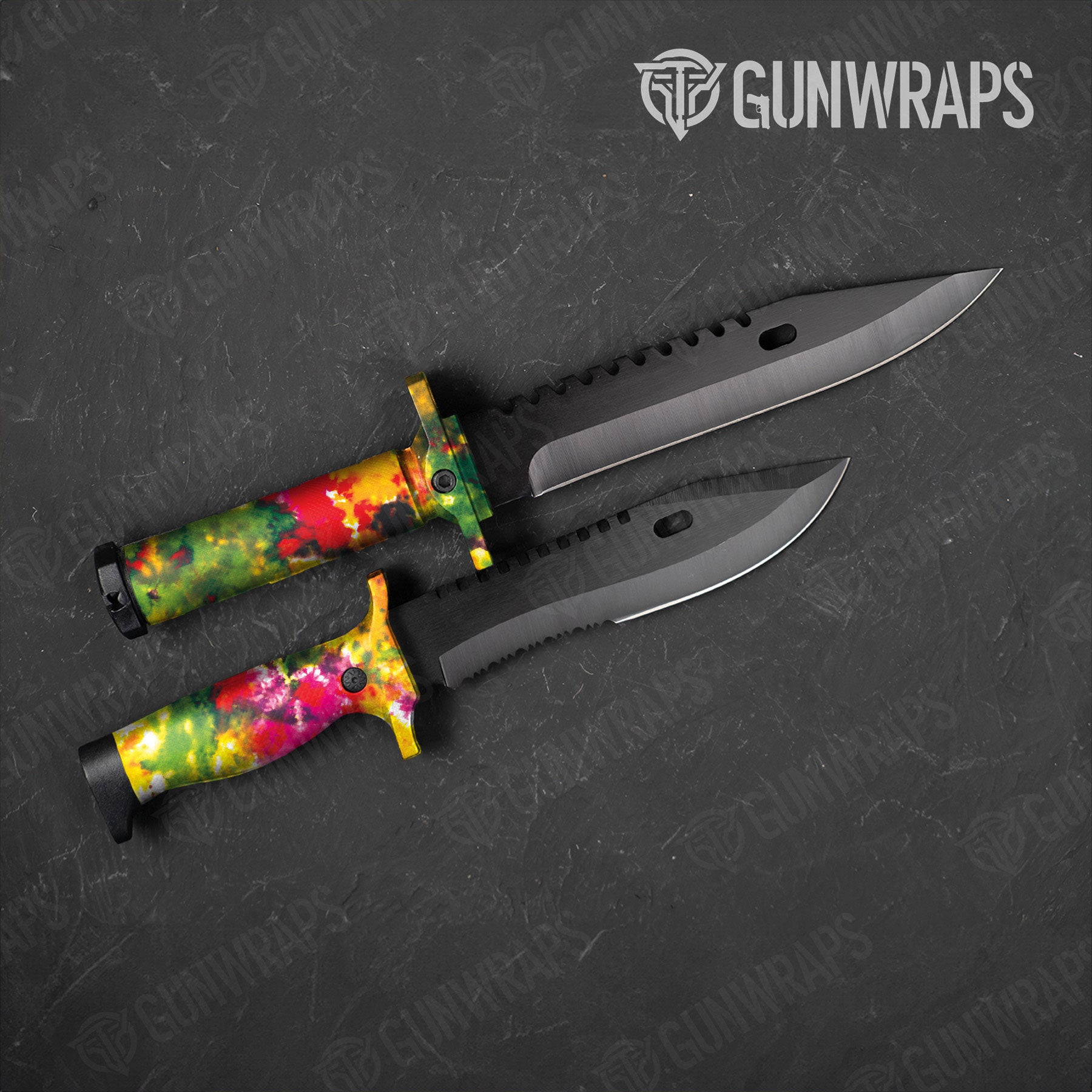 Tie Dye Flower Child Gun Skin Vinyl Wrap