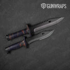 Vietnam Tiger Stripe Blue Copper Gun Skin Vinyl Wrap