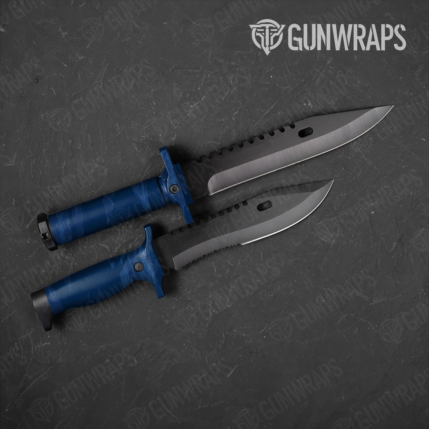 Vietnam Tiger Stripe Elite Blue Gun Skin Vinyl Wrap