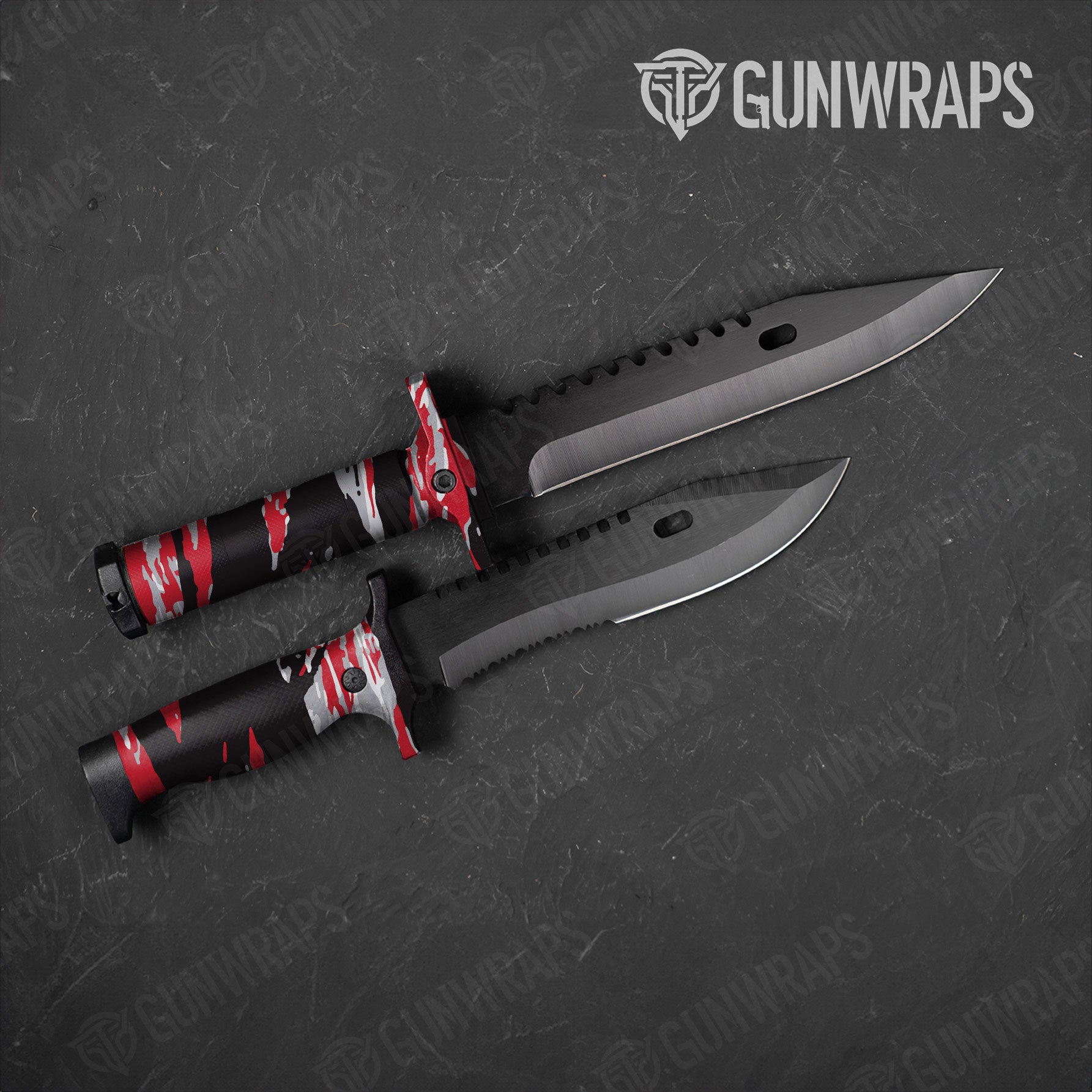 Vietnam Tiger Stripe Red Tiger Gun Skin Vinyl Wrap