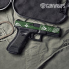 Bandana Green And White Gun Skin Vinyl Wrap