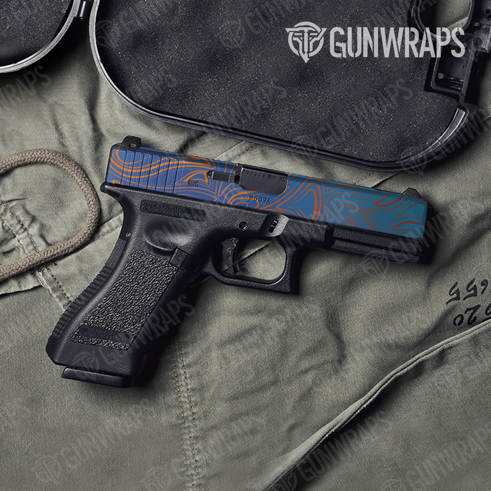 Damascus Fire And Ice Gun Skin Vinyl Wrap