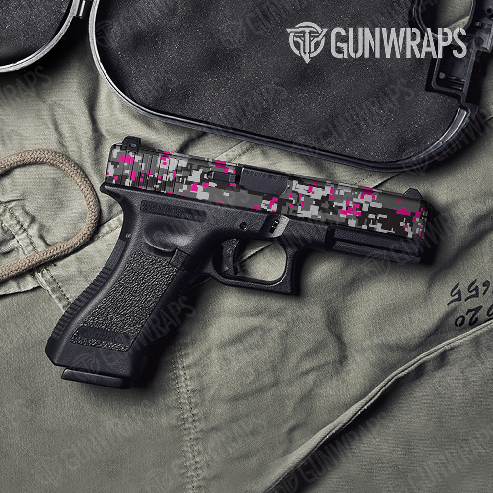 Digital Urban Magenta Gun Skin Vinyl Wrap