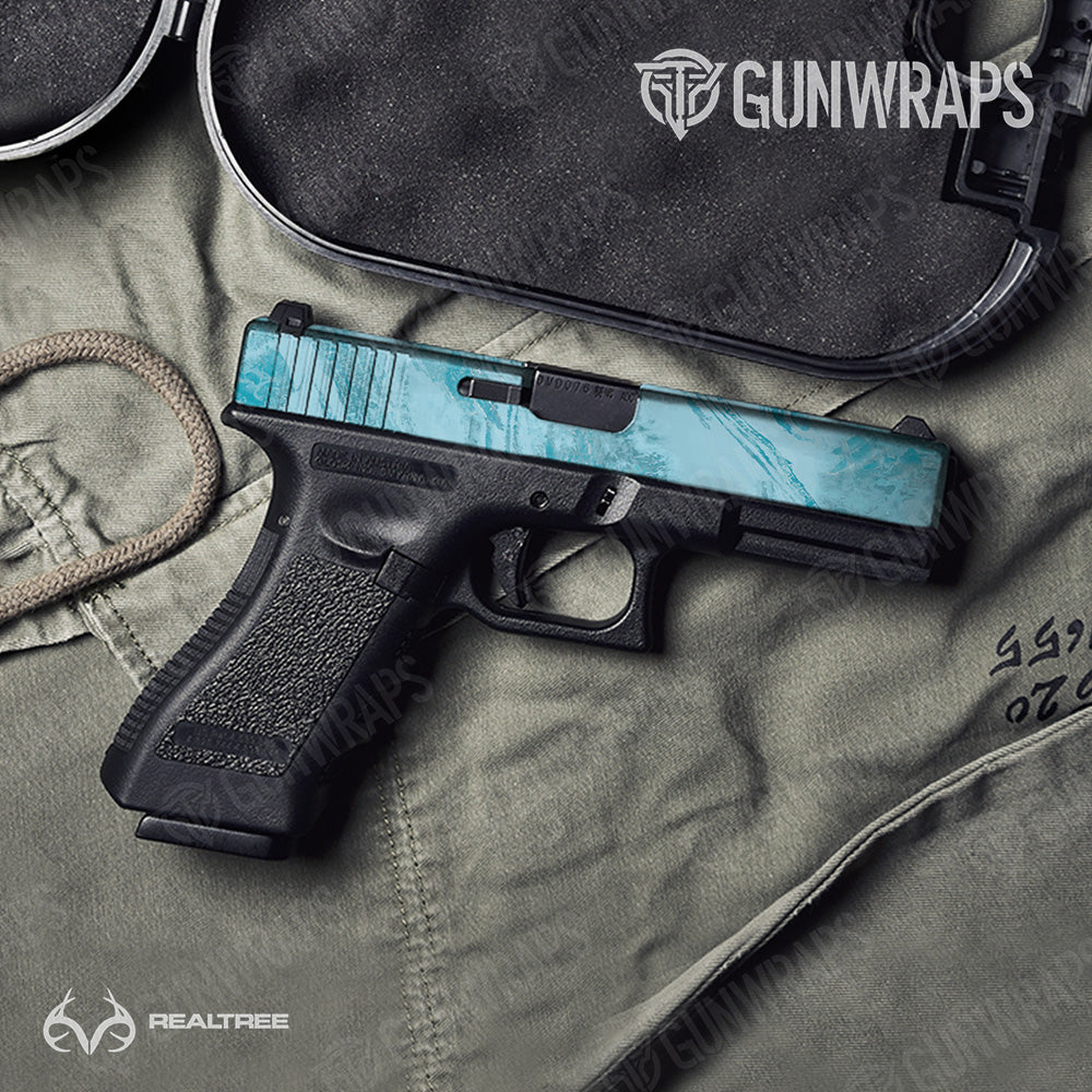 Realtree Aspect Sea Blue Gun Skin Vinyl Wrap