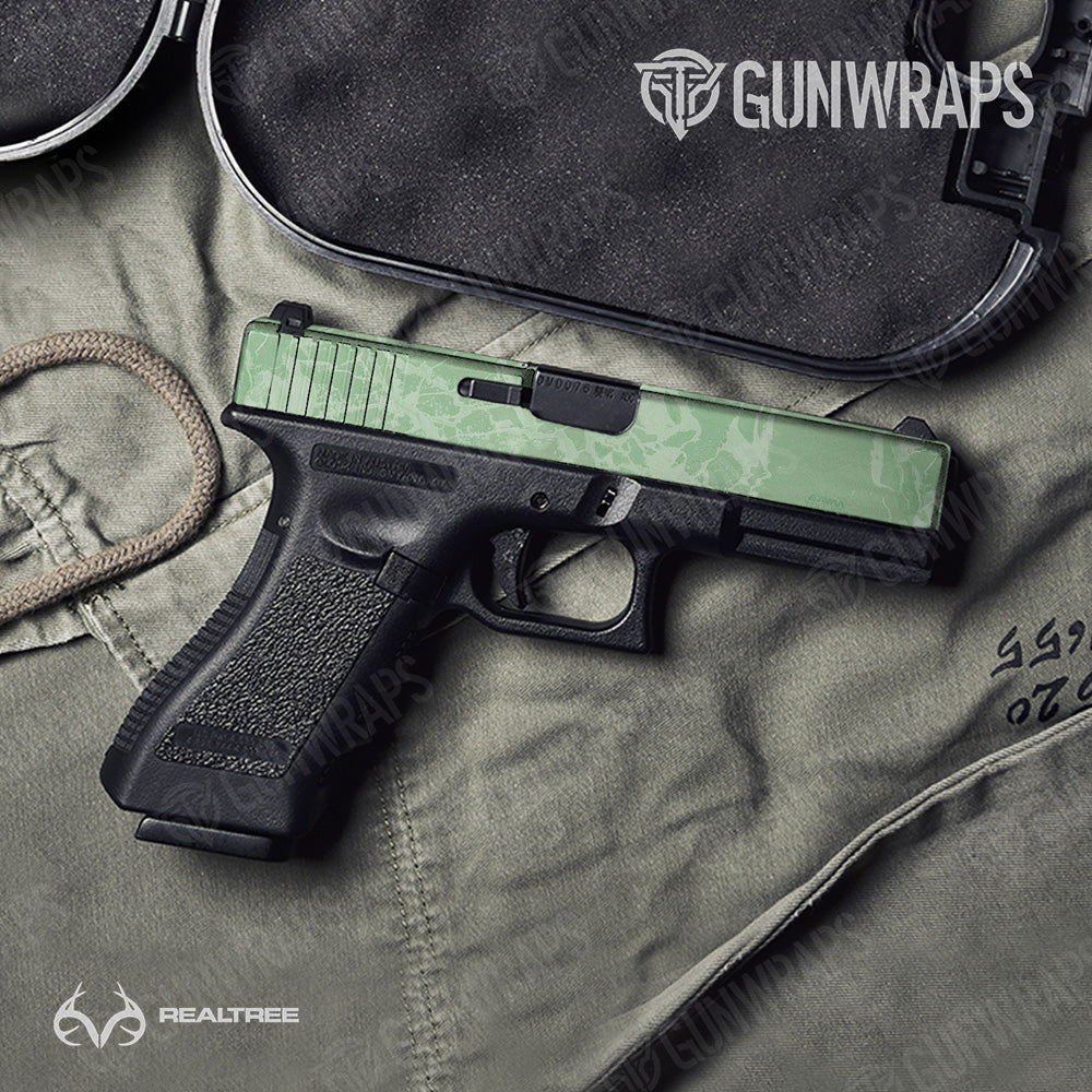 Realtree WAV3 Lime Green Gun Skin Vinyl Wrap