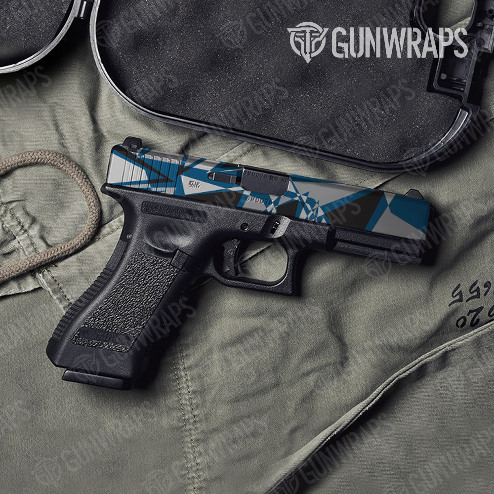 Sharp Blue Tiger Gun Skin Vinyl Wrap