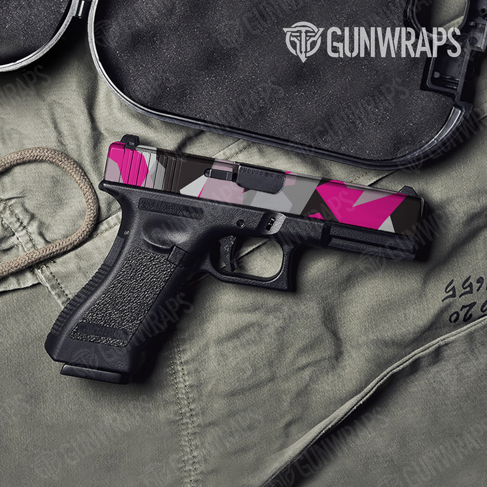 Shattered Magenta Tiger Gun Skin Vinyl Wrap